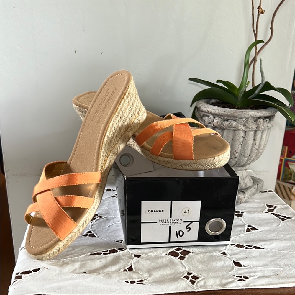 Peter Beaton Nantucket Orange Espadrilles